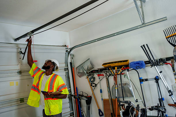 Professional Garage Door technician working in Trinity, TX
